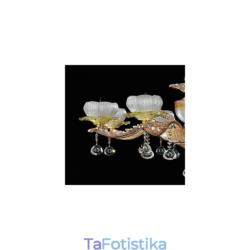 Παραδοσιακό κλασικό χαρακτηριστικό κράμα ψευδαργύρου για πολυέλαιος Crystal Mini Style Metal 8 Bulbs
