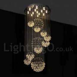 Extra Length 5 Met Crystal Long Drop Pendant Lights Modern Chandelier Home Κρεμαστό Φωτιστικό Πολυέλαιος Φωτιστικά Φωτιστικά