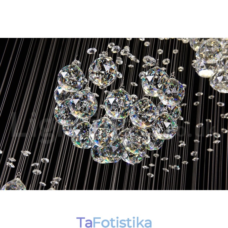 Extra Length 5 Met Crystal Long Drop Pendant Lights Modern Chandelier Home Κρεμαστό Φωτιστικό Πολυέλαιος Φωτιστικά Φωτιστικά