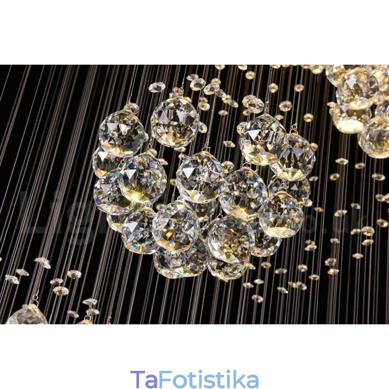 Extra Length 5 Met Crystal Long Drop Pendant Lights Modern Chandelier Home Κρεμαστό Φωτιστικό Πολυέλαιος Φωτιστικά Φωτιστικά
