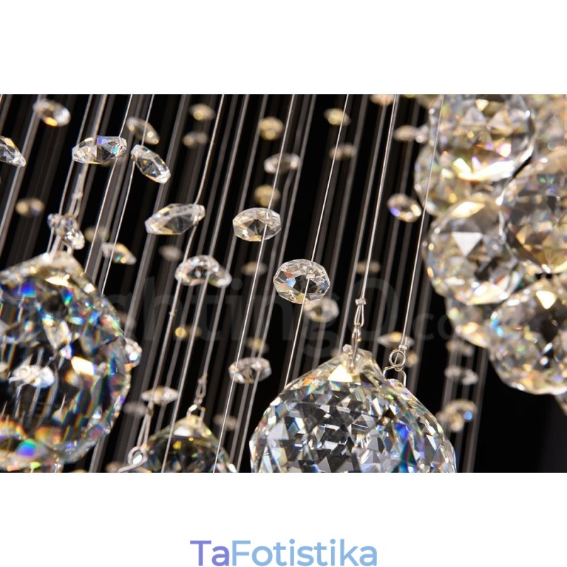 Extra Length 5 Met Crystal Long Drop Pendant Lights Modern Chandelier Home Κρεμαστό Φωτιστικό Πολυέλαιος Φωτιστικά Φωτιστικά