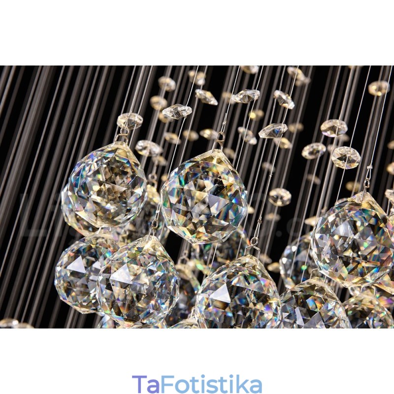 Extra Length 5 Met Crystal Long Drop Pendant Lights Modern Chandelier Home Κρεμαστό Φωτιστικό Πολυέλαιος Φωτιστικά Φωτιστικά