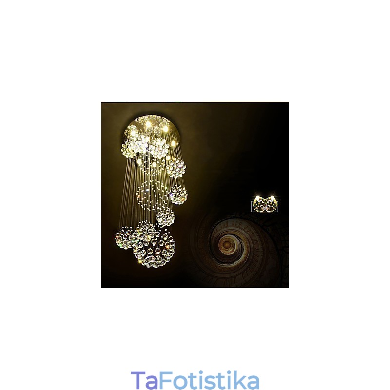 Extra Length 5 Met Crystal Long Drop Pendant Lights Modern Chandelier Home Κρεμαστό Φωτιστικό Πολυέλαιος Φωτιστικά Φωτιστικά
