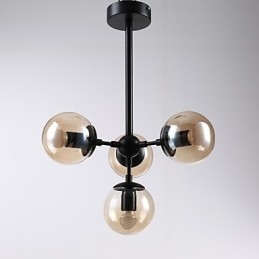 Κρεμαστό φωτιστικό Four Light Post Modern Europe Style Modo Metal Glass The Foyer Decorate Industrial Chandelier Lamp