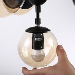 Κρεμαστό φωτιστικό Four Light Post Modern Europe Style Modo Metal Glass The Foyer Decorate Industrial Chandelier Lamp