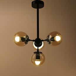 Κρεμαστό φωτιστικό Four Light Post Modern Europe Style Modo Metal Glass The Foyer Decorate Industrial Chandelier Lamp