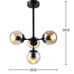 Κρεμαστό φωτιστικό Four Light Post Modern Europe Style Modo Metal Glass The Foyer Decorate Industrial Chandelier Lamp