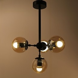 Κρεμαστό φωτιστικό Four Light Post Modern Europe Style Modo Metal Glass The Foyer Decorate Industrial Chandelier Lamp