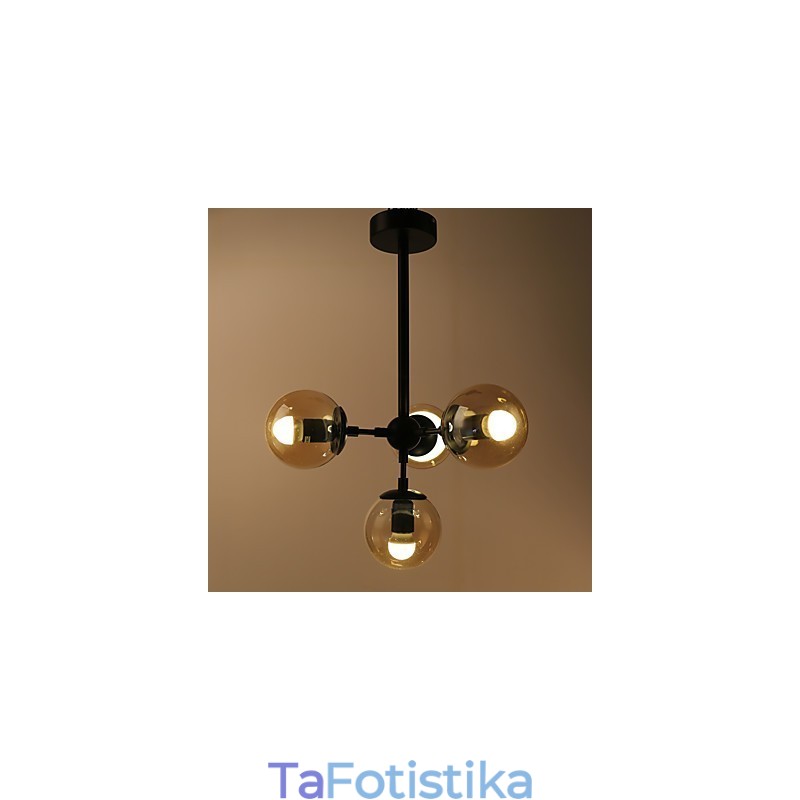 Κρεμαστό φωτιστικό Four Light Post Modern Europe Style Modo Metal Glass The Foyer Decorate Industrial Chandelier Lamp