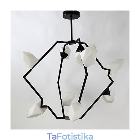 Nine Light Post Modern Metal με Γυάλινο Ροδάκινο Πολυέλαιο Φωτιστικό The Canteen Decorate Κρεμαστό φωτιστικό Nine Light Post Modern Metal με Γυάλινο Ροδάκινο Πολυέλαιο Φωτιστικό The Canteen Decorate Κρεμαστό φωτιστικό