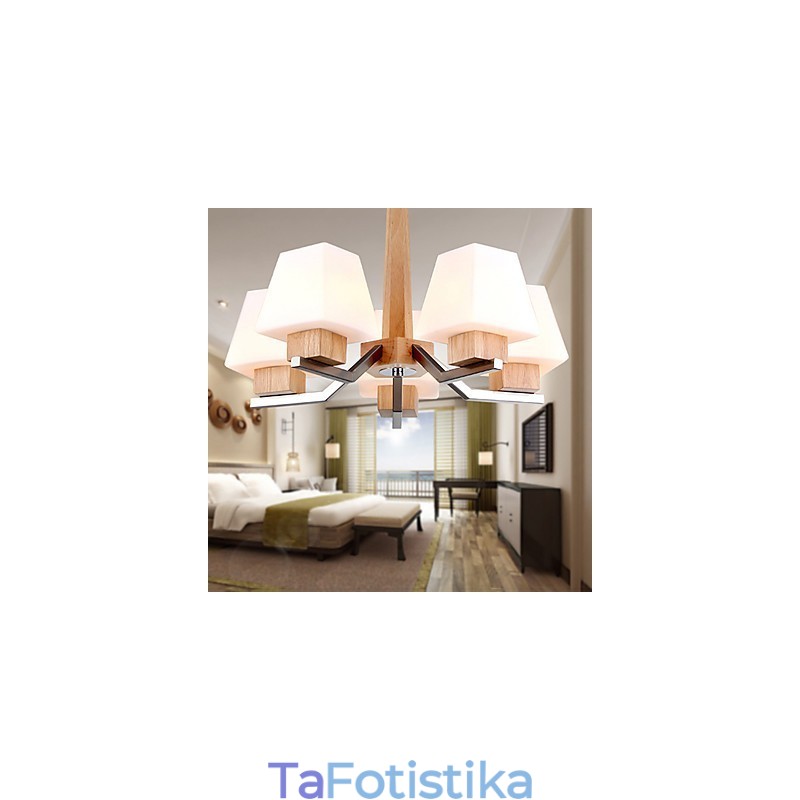 Μοντέρνο μοντέρνο ηλεκτρολυμένο χαρακτηριστικό για ξύλινο πολυέλαιο μπαμπού