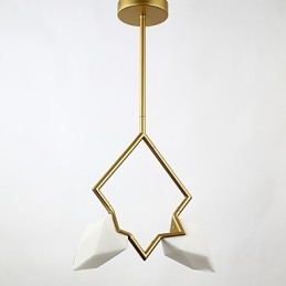 2 Light Post Modern Metal με Γυάλινο Ροδάκινο Πολυέλαιο Φωτιστικό Κρεμαστό φωτιστικό Καντίνας Διακοσμητικό