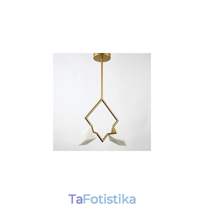 2 Light Post Modern Metal με Γυάλινο Ροδάκινο Πολυέλαιο Φωτιστικό Κρεμαστό φωτιστικό Καντίνας Διακοσμητικό