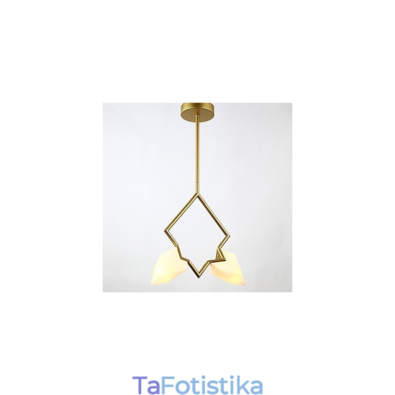 2 Light Post Modern Metal με Γυάλινο Ροδάκινο Πολυέλαιο Φωτιστικό Κρεμαστό φωτιστικό Καντίνας Διακοσμητικό