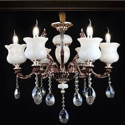 Κρεμαστό φωτιστικό Jade Zinc Alloy 6 Light Chandelier