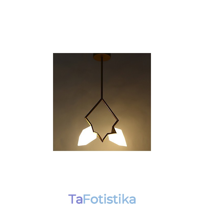 2 Light Post Modern Metal με Γυάλινο Ροδάκινο Πολυέλαιο Φωτιστικό Κρεμαστό φωτιστικό Καντίνας Διακοσμητικό