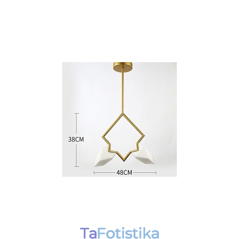 2 Light Post Modern Metal με Γυάλινο Ροδάκινο Πολυέλαιο Φωτιστικό Κρεμαστό φωτιστικό Καντίνας Διακοσμητικό