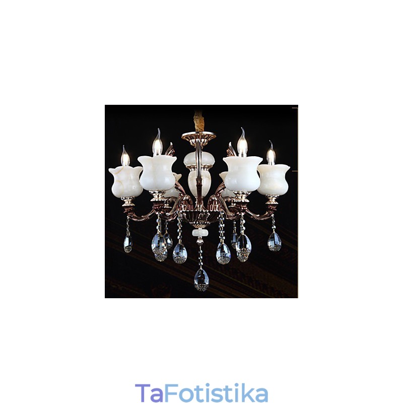 Κρεμαστό φωτιστικό Jade Zinc Alloy 6 Light Chandelier
