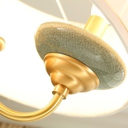 Διακοσμητικός πολυέλαιος νεφρίτης όλος χαλκού