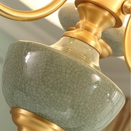 Διακοσμητικός πολυέλαιος νεφρίτης όλος χαλκού