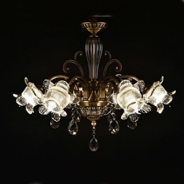 Ρουστίκ Lodge Painting Feature for Designers Metal Indoor Shops 2 Bulbs Chandelier