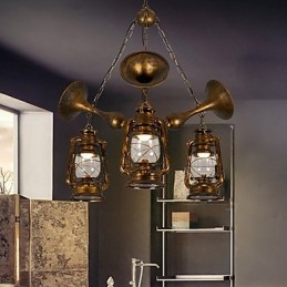 Μεταλλικός πολυέλαιος Rustic Lodge Vintage Retro Country Globe για Mini Style Designers