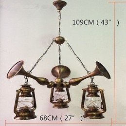Μεταλλικός πολυέλαιος Rustic Lodge Vintage Retro Country Globe για Mini Style Designers