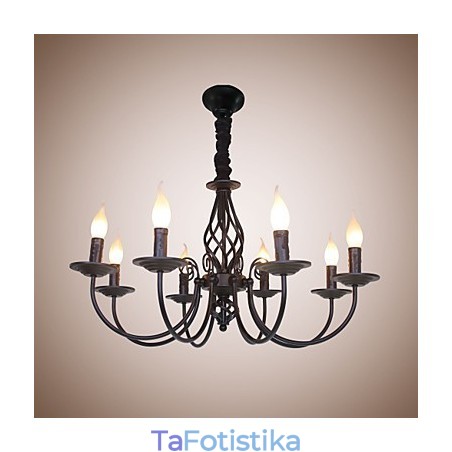 European Simple Iron Lamp Candle Lamp 8 Chandelier European Simple Iron Lamp Candle Lamp 8 Chandelier