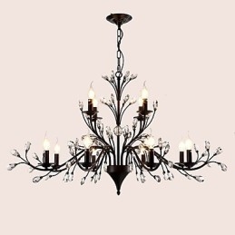 12 Lights Crystal Chandelier Μοντέρνα Σύγχρονη Παραδοσιακή Κλασική Vintage Ρετρό Χώρα Ζωγραφική