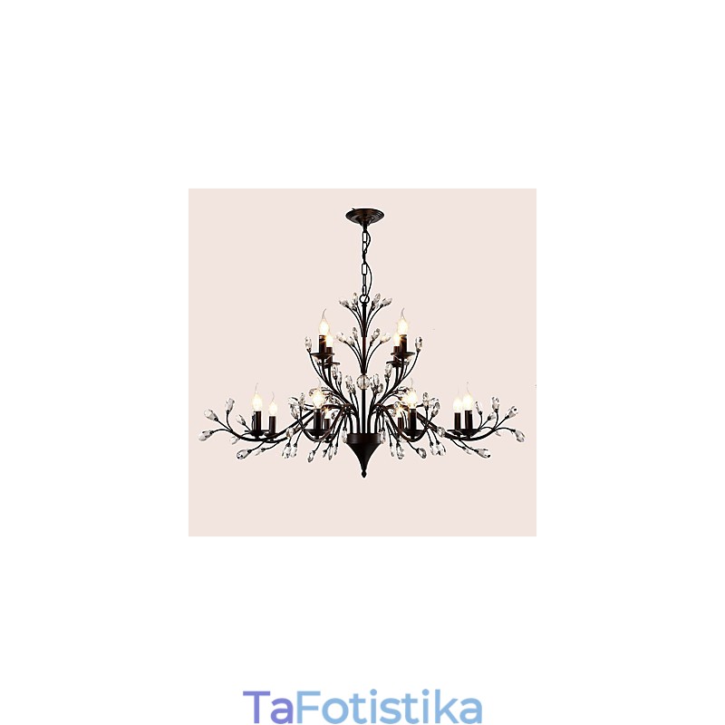 12 Lights Crystal Chandelier Μοντέρνα Σύγχρονη Παραδοσιακή Κλασική Vintage Ρετρό Χώρα Ζωγραφική