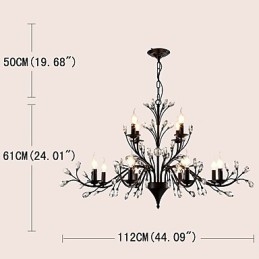 12 Lights Crystal Chandelier Μοντέρνα Σύγχρονη Παραδοσιακή Κλασική Vintage Ρετρό Χώρα Ζωγραφική