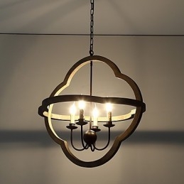 Vintage Metal Amercian Industrial Loft Painting Χρώμα Ξύλινο Φωτιστικό Πολυέλαιος το Διακοσμητικό Κρεμαστό Φωτιστικό Εσωτερικού