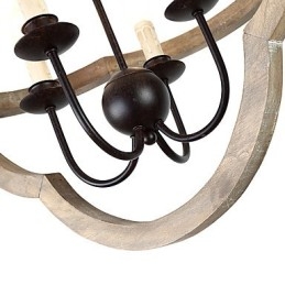 Vintage Metal Amercian Industrial Loft Painting Χρώμα Ξύλινο Φωτιστικό Πολυέλαιος το Διακοσμητικό Κρεμαστό Φωτιστικό Εσωτερικού