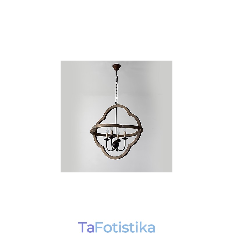 Vintage Metal Amercian Industrial Loft Painting Χρώμα Ξύλινο Φωτιστικό Πολυέλαιος το Διακοσμητικό Κρεμαστό Φωτιστικό Εσωτερικού