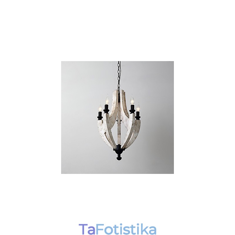 Vintage Ζωγραφική Χαρακτηριστικό Mini Style Wood Bamboo Lamp the Decorate Pendent Lamp