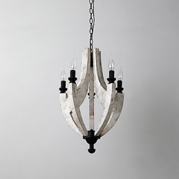 Vintage Ζωγραφική Χαρακτηριστικό Mini Style Wood Bamboo Lamp the Decorate Pendent Lamp