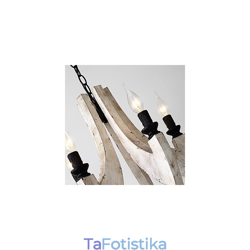 Vintage Ζωγραφική Χαρακτηριστικό Mini Style Wood Bamboo Lamp the Decorate Pendent Lamp