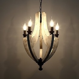 Vintage Ζωγραφική Χαρακτηριστικό Mini Style Wood Bamboo Lamp the Decorate Pendent Lamp