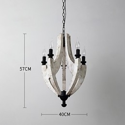Vintage Ζωγραφική Χαρακτηριστικό Mini Style Wood Bamboo Lamp the Decorate Pendent Lamp