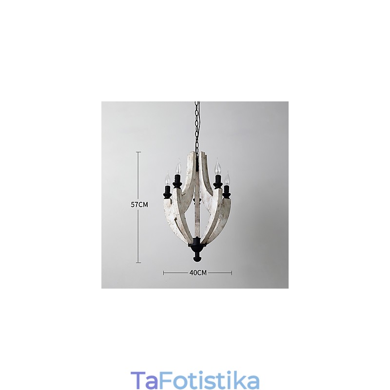 Vintage Ζωγραφική Χαρακτηριστικό Mini Style Wood Bamboo Lamp the Decorate Pendent Lamp