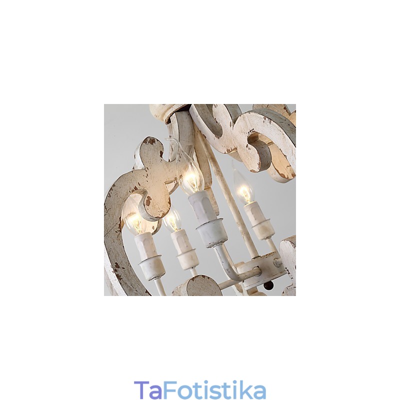 Vintage Ζωγραφική Χαρακτηριστικό Mini Style Wood Bamboo Lamp the Decorate Pendent Lamp