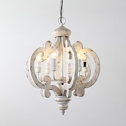 Vintage Ζωγραφική Χαρακτηριστικό Mini Style Wood Bamboo Lamp the Decorate Pendent Lamp