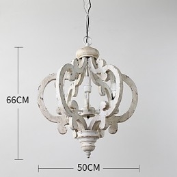 Vintage Ζωγραφική Χαρακτηριστικό Mini Style Wood Bamboo Lamp the Decorate Pendent Lamp