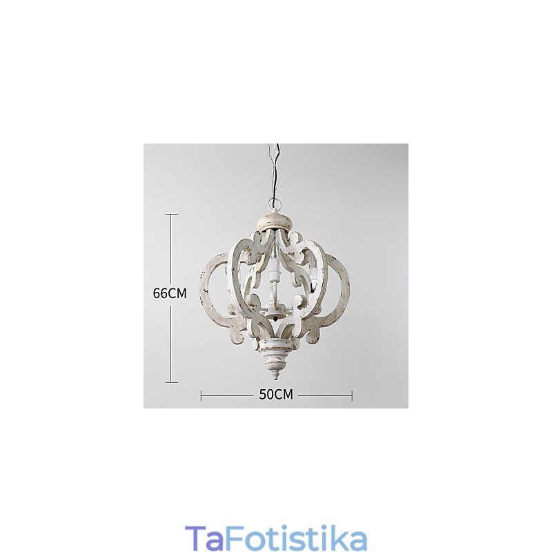 Vintage Ζωγραφική Χαρακτηριστικό Mini Style Wood Bamboo Lamp the Decorate Pendent Lamp
