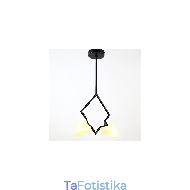 2 Light Post Modern Metal με Γυάλινο Ροδάκινο Πολυέλαιο Φωτιστικό Κρεμαστό Φωτιστικό Διακοσμητικό Καντίνας