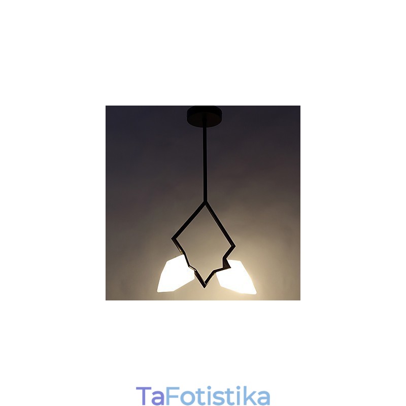 2 Light Post Modern Metal με Γυάλινο Ροδάκινο Πολυέλαιο Φωτιστικό Κρεμαστό Φωτιστικό Διακοσμητικό Καντίνας