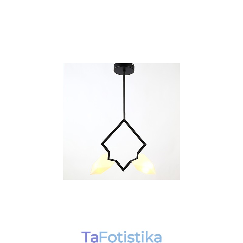 2 Light Post Modern Metal με Γυάλινο Ροδάκινο Πολυέλαιο Φωτιστικό Κρεμαστό Φωτιστικό Διακοσμητικό Καντίνας