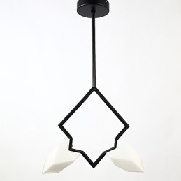 2 Light Post Modern Metal με Γυάλινο Ροδάκινο Πολυέλαιο Φωτιστικό Κρεμαστό Φωτιστικό Διακοσμητικό Καντίνας