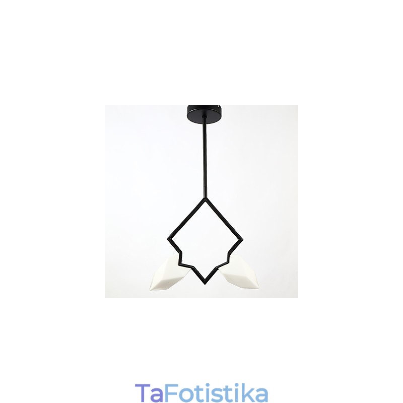 2 Light Post Modern Metal με Γυάλινο Ροδάκινο Πολυέλαιο Φωτιστικό Κρεμαστό Φωτιστικό Διακοσμητικό Καντίνας