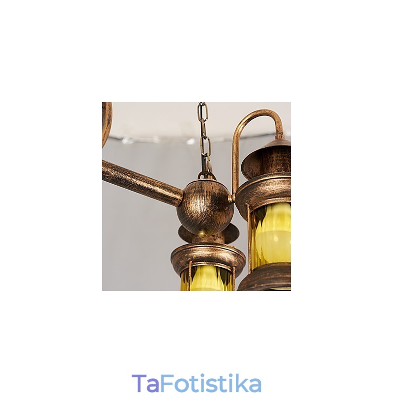 Μεταλλικός πολυέλαιος Rustic Lodge Vintage Retro Country Globe για Mini Style Designers